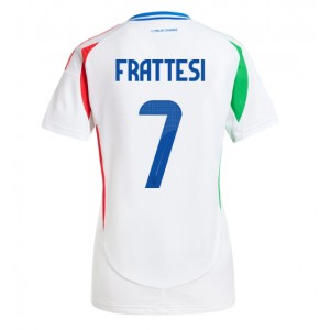 Fotbalové Dres Itálie Davide Frattesi #7 Dámské Venkovní Oblečení ME 2024 Krátký Rukáv